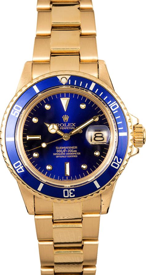 gold blue rolex